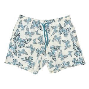 Vilebrequin Swim Trunks XXL Butterfly Print Shorts White Blue Drawstring Logo